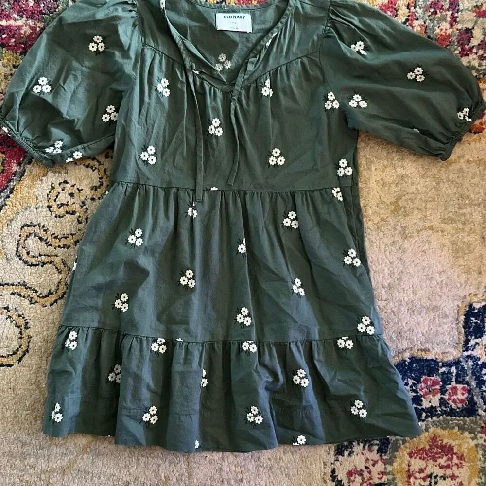 Floral Green Dress by Old Navy (8)